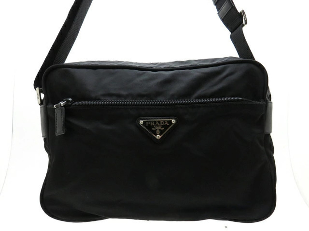 Prada Calfskin Shoulder Bag Black